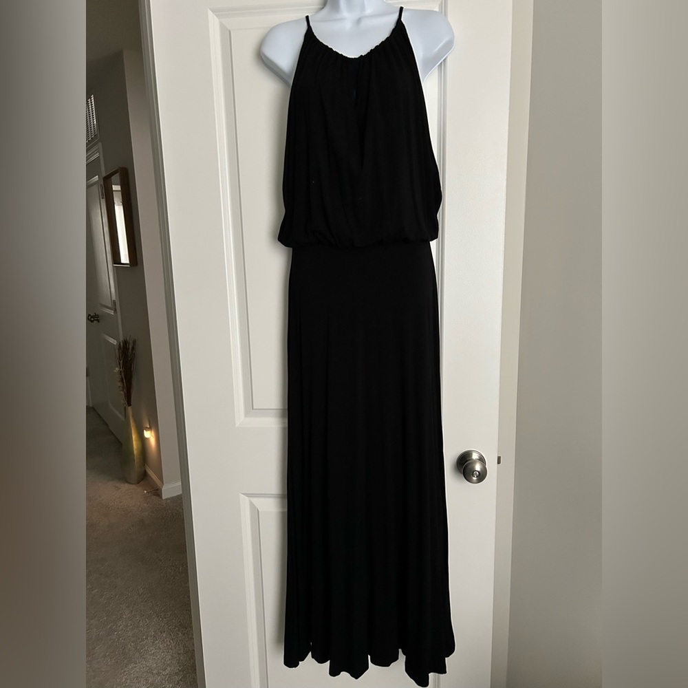 BROOKS BROTHERS Red Fleece Black Maxi dress Size Small